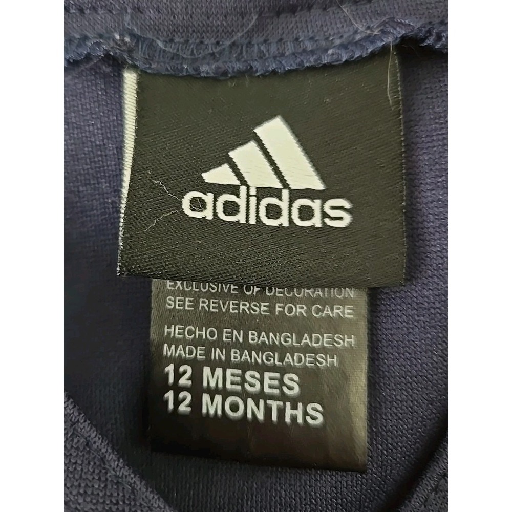 Adidas Infant Notte Dame Cheerleader Dress Size 12 Months Blue, Gold - Picture 4 of 5